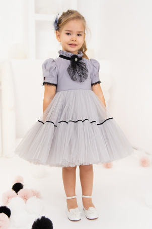 Katherine - Rochie tutu de ocazie cu jabou din dantela Chantilly 